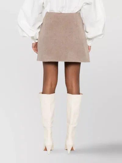 Ermanno Scervino High Waist Mini Skirt With Wrap Design In Neutral