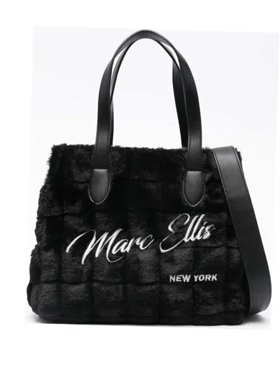 Marc Ellis Quilted Top-handles Shoulder Bag In Black