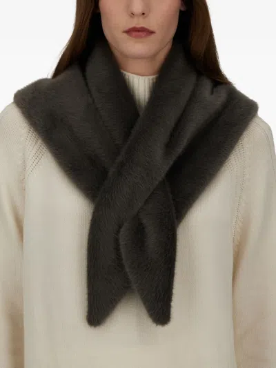 Herno Scarf In Lady Alternative Fur In Gray