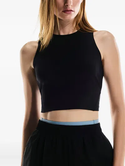 On Running Racerback Crop Top In Black
