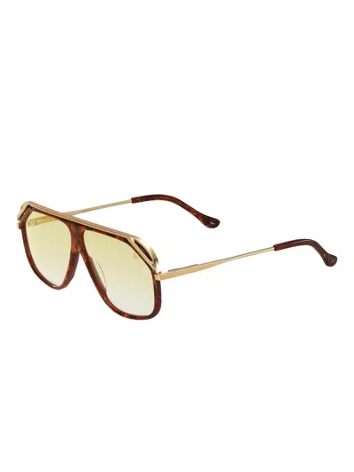 Vintage Frames Company Eastwood Marbled Wood Acetate In Brown
