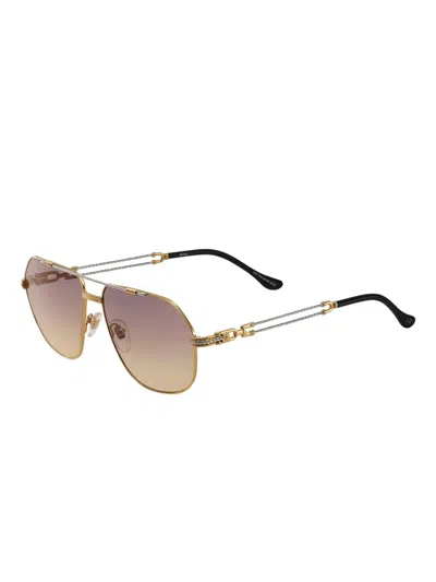 Vintage Frames Company Boss Double Rope Edition 18kt Two-tone Gold In Gold