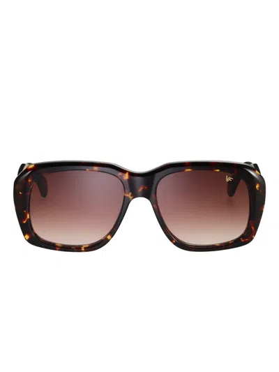 Vintage Frames Company Xxl Tortoise Edition Brown Acetate In Multi