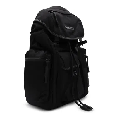 Premiata Versatile Backpack With Multiple Zippered Pockets In Black