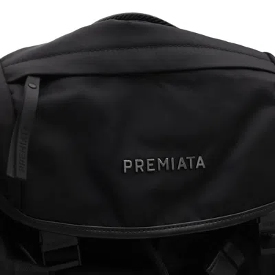 Premiata Versatile Backpack With Multiple Zippered Pockets In Black