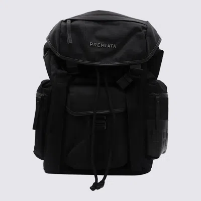 Premiata Versatile Backpack With Multiple Zippered Pockets In Black