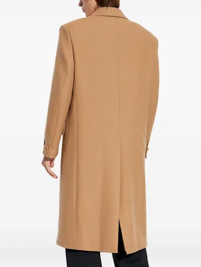 Versace Coat In Brown