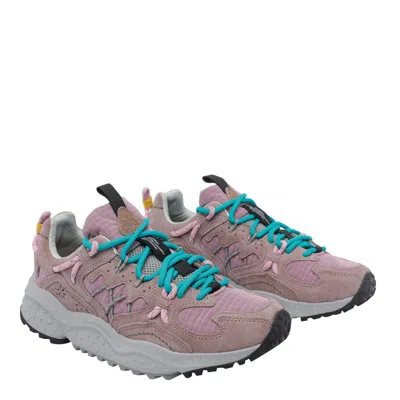 Flower Mountain Yamabushi Suede Sneakers In Pink