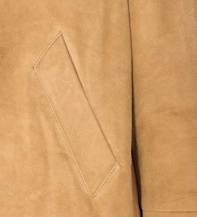 Ami Alexandre Mattiussi Beige Shearling Jacket With Buttons Closure In Brown