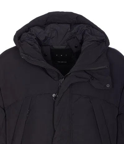 Jg1 Hooded Down Jacket Adjustable Cuffs In Black