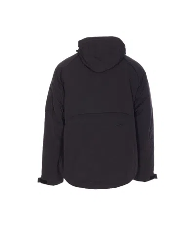 Jg1 Hybrid Hooded Down Jacket In Black