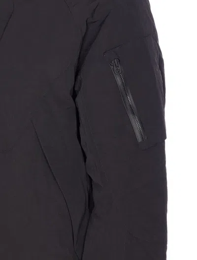 Jg1 Hybrid Hooded Down Jacket In Black
