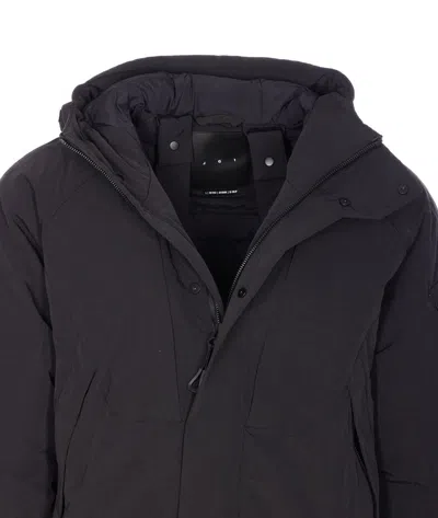 Jg1 Hybrid Hooded Down Jacket In Black