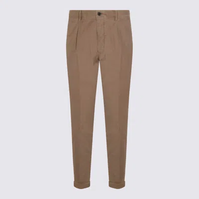 Incotex Tapered-fit Trousers In Stretch Cotton In Brown