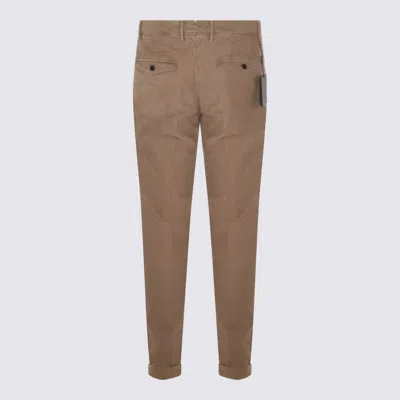Incotex Tapered-fit Trousers In Stretch Cotton In Brown