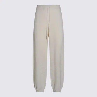 Fabiana Filippi Relaxed Trousers With Glitter And Cuffs In Neutral