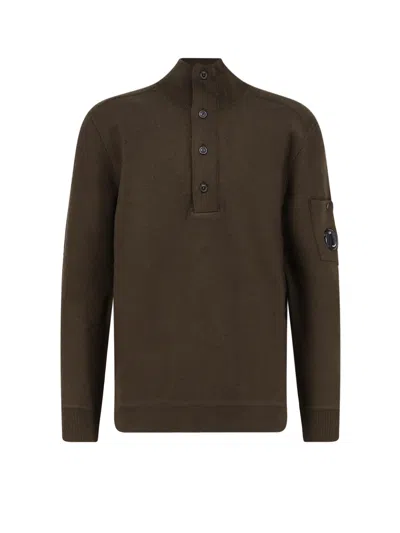 C.p. Company C.p.company Men Wool And Cotton Sweater In Brown