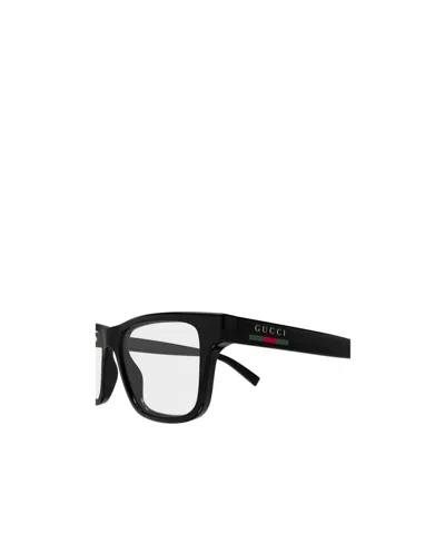 Gucci Eyewear Rectangular Frame Glasses In Black