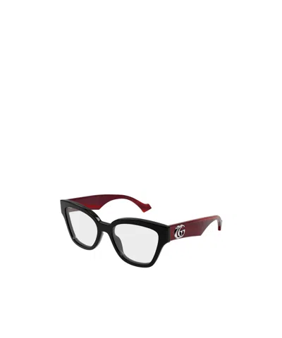 Gucci Eyewear Cat Eye Frame Glasses In Black