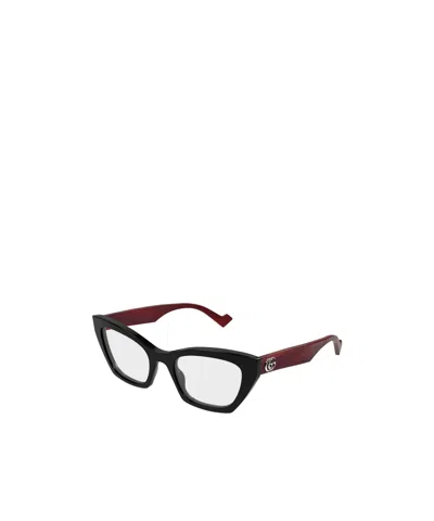 Gucci Eyewear Cat-eye Frame Glasses In Black