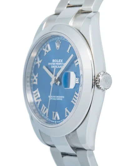 Pre-owned Rolex Datejust 41mm In Blue