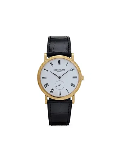 Pre-owned Patek Philippe Calatrava Yellow Gold 36mm In White