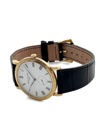 Pre-owned Patek Philippe Calatrava Yellow Gold 36mm In White