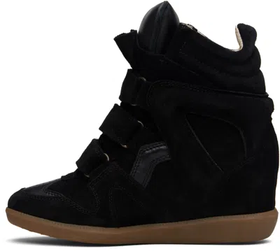 Isabel Marant Suede Bekett Wedge Sneakers 50 In Black