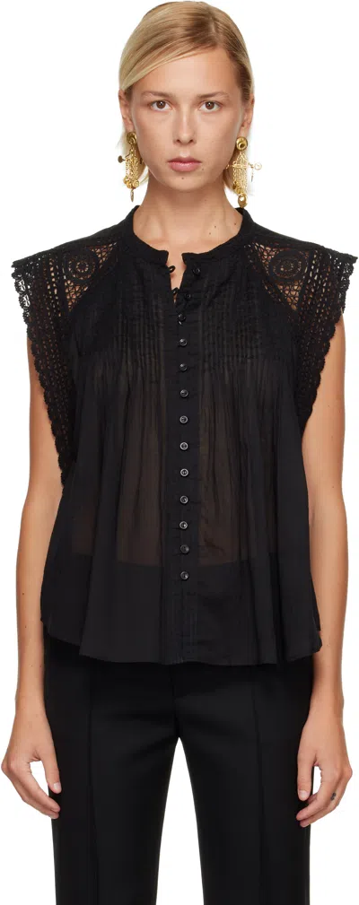 Isabel Marant Étoile Black Gresia Blouse In Black