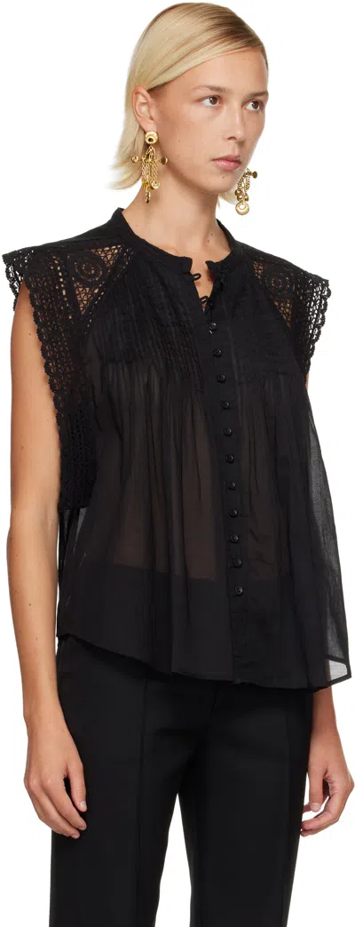 Isabel Marant Étoile Black Gresia Blouse In Black