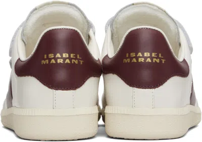Isabel Marant Bryce Leather Sneakers With Suede Inserts In Neutral