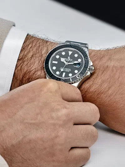 Pre-owned Rolex 2024 Unworn Yacht-master Titanium 42mm In Black