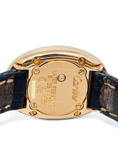 Pre-owned Cartier Baignoire 18mm In Yellow