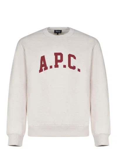 Apc A.p.c. Logo Printed Crewneck Sweatshirt In Multi