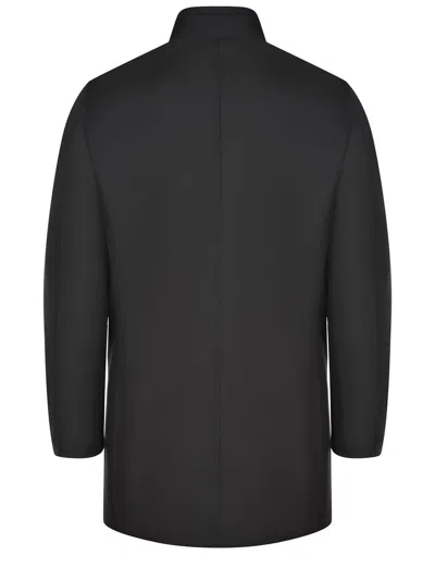 Moorer Classic Black Wool And Cashmere Blend Coat In Black