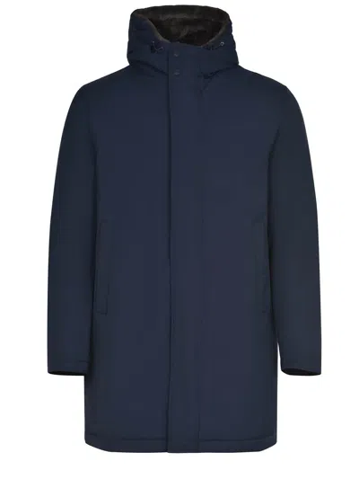 Herno Parka Made Of Polyester In Blue