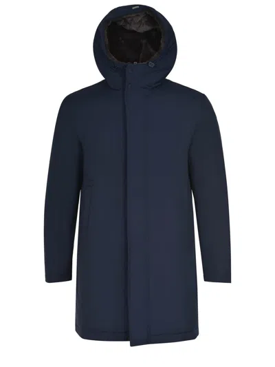 Herno Parka Made Of Polyester In Blue
