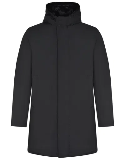 Herno Parka Made Of Polyester In Black