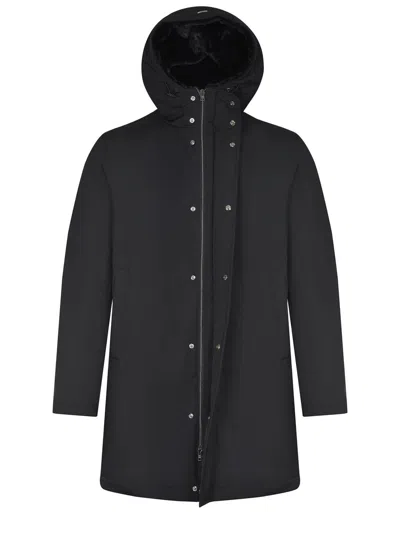 Herno Parka Made Of Polyester In Black