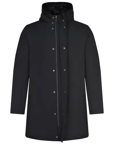 Herno Parka Made Of Polyester In Black