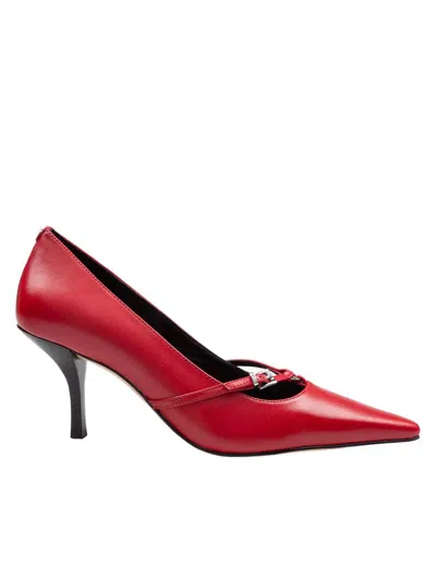 Michael Kors Selina Decollete In Red Leather In Red