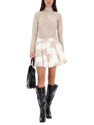 Ganni Alpaca Blend Sweater In White