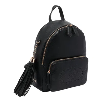 Liu •jo Versatile Backpack Featuring Multiple Pockets In Black