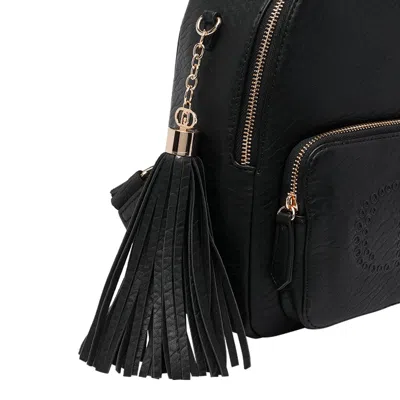 Liu •jo Versatile Backpack Featuring Multiple Pockets In Black