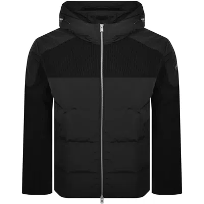 Moose Knuckles Glenvale Knit Hybrid Jacket Black In Black