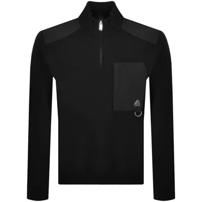 Moose Knuckles Elowan Qz Sweatshirt Black In Black