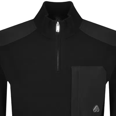 Moose Knuckles Elowan Qz Sweatshirt Black In Black