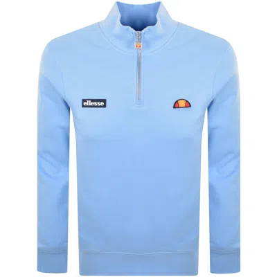 Ellesse Pelegrini Quarter Zip Sweatshirt Blue In Blue