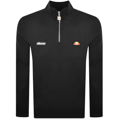 Ellesse Pelegrini Quarter Zip Sweatshirt Black In Black