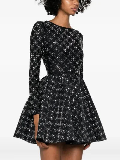 Maje Gestricktes Kleid Mit Strass In Black